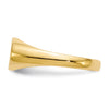Gold Polished Oval Closed Back Signet Ring