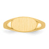 Gold Polished Oval Closed Back Signet Ring
