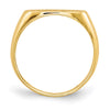Gold Polished Oval Closed Back Signet Ring