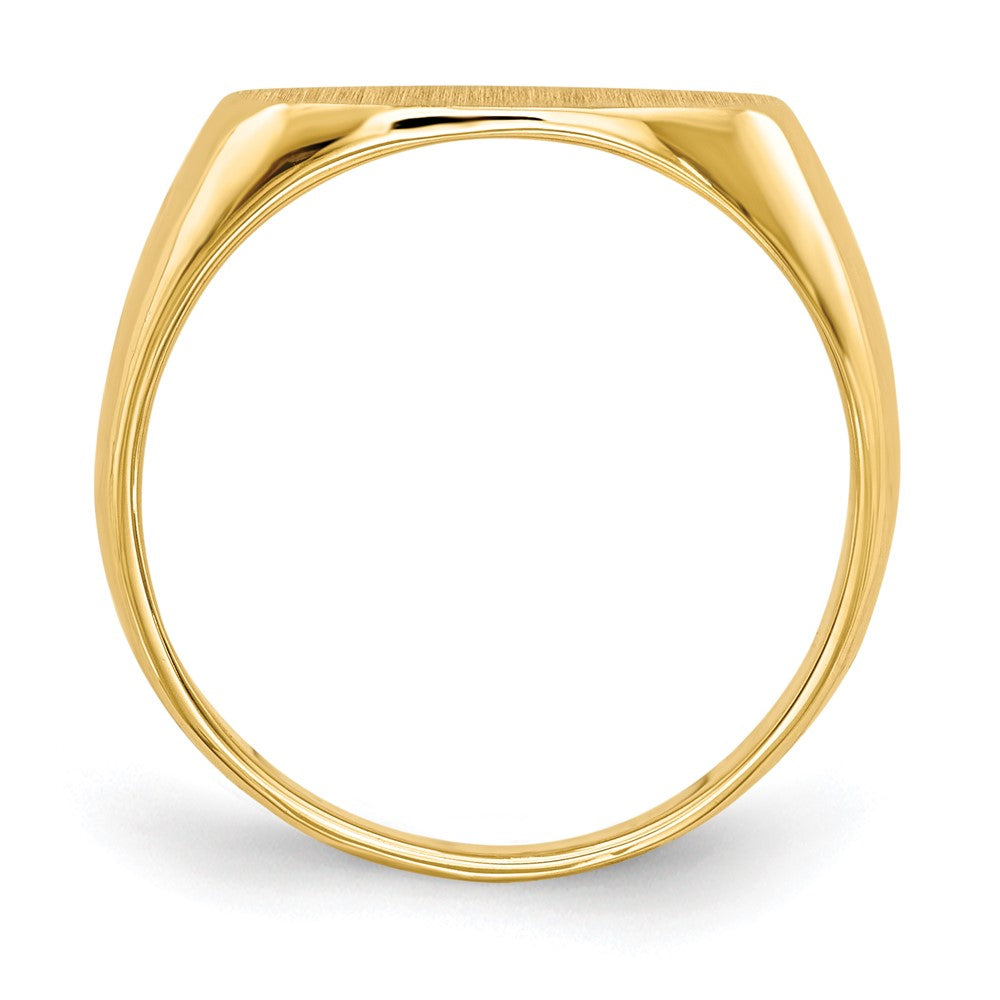 Gold Polished Oval Closed Back Signet Ring
