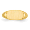 Gold Polished Oval Closed Back Signet Ring