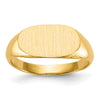 Gold Polished Oval Closed Back Signet Ring