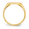 Gold Polished Dimaond Signet Ring