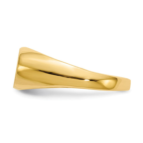 Gold Polished Dimaond Signet Ring