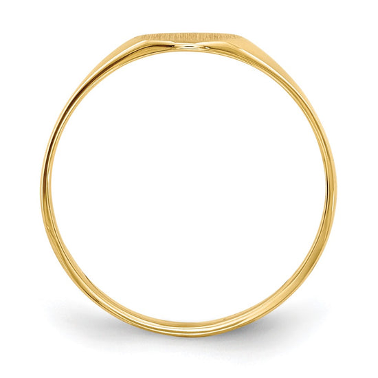 Gold Polished Circle Open Back Signet Ring — 14k Yellow Gold