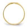 Gold Polished Circle Open Back Signet Ring — 14k Yellow Gold