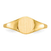 Gold Polished Circle Open Back Signet Ring — 14k Yellow Gold