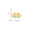 Gold Polished Circle Open Back Signet Ring — 14k Yellow Gold