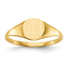 Gold Polished Circle Open Back Signet Ring — 14k Yellow Gold