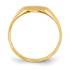 Gold Polished Circle Open Back Signet Ring — 14k Yellow Gold
