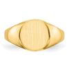 Gold Polished Circle Open Back Signet Ring — 14k Yellow Gold