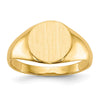 Gold Polished Circle Open Back Signet Ring — 14k Yellow Gold