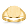 Gold Polished Circle Closed Back Signet Ring