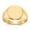 Gold Polished Circle Closed Back Signet Ring