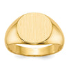 Gold Polished Circle Closed Back Signet Ring