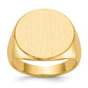 Gold Polished Circle Closed Back Signet Ring