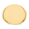 Gold Polished Circle Closed Back Signet Ring — 20.5x21 mm