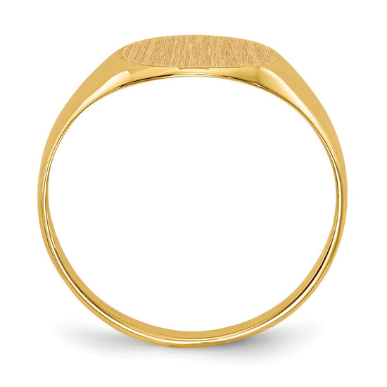 Gold Polished Circle Open Back Signet Ring — 14k Yellow Gold