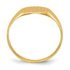 Gold Polished Circle Open Back Signet Ring — 14k Yellow Gold