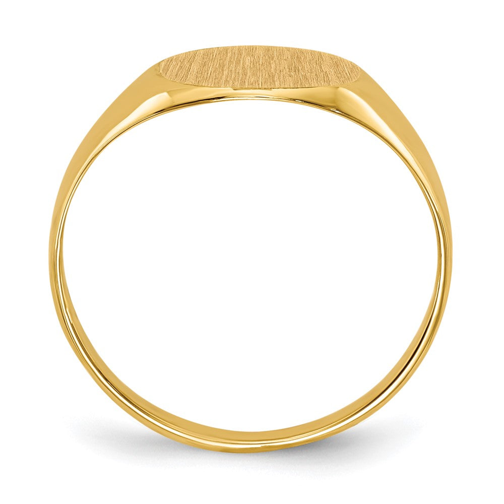 Gold Polished Circle Open Back Signet Ring — 14k Yellow Gold