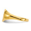 Gold Polished Circle Open Back Signet Ring — 14k Yellow Gold