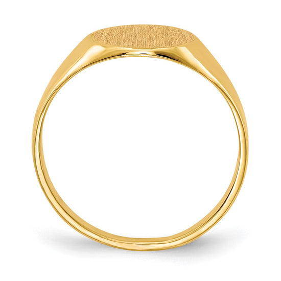 Gold Polished Circle Open Back Signet Ring — 10k Yellow Gold