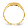 Gold Polished Circle Open Back Signet Ring — 10k Yellow Gold