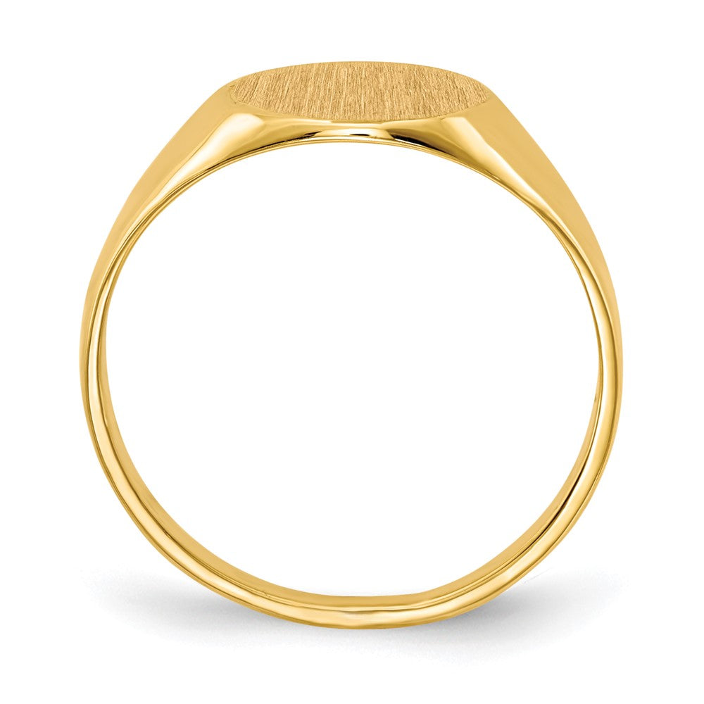 Gold Polished Circle Open Back Signet Ring — 14k Yellow Gold