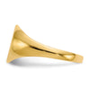 Gold Polished Circle Open Back Signet Ring — 14k Yellow Gold