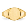 Gold Polished Circle Open Back Signet Ring — 10k Yellow Gold