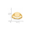 Gold Polished Circle Open Back Signet Ring — 14k Yellow Gold