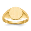 Gold Polished Circle Open Back Signet Ring — 14k Yellow Gold