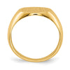 Gold Polished Circle Open Back Signet Ring — 14k Yellow Gold