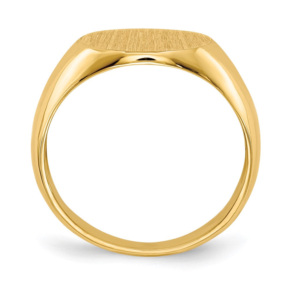 Gold Polished Circle Open Back Signet Ring — 14k Yellow Gold