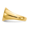 Gold Polished Circle Open Back Signet Ring — 14k Yellow Gold