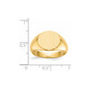 Gold Polished Circle Open Back Signet Ring — 14k Yellow Gold