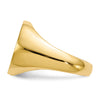 Gold Polished Circle Open Back Signet Ring — 10k Yellow Gold