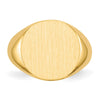 Gold Polished Circle Open Back Signet Ring — 10k Yellow Gold