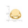 Gold Polished Circle Open Back Signet Ring — 14k Yellow Gold