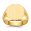 Gold Polished Circle Open Back Signet Ring — 14k Yellow Gold