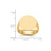 Gold Polished Circle Open Back Signet Ring — 14k Yellow Gold