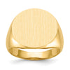 Gold Polished Circle Open Back Signet Ring — 10k Yellow Gold