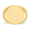 Gold Polished Circle Open Back Signet Ring — 14k Yellow Gold