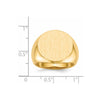 Gold Polished Circle Open Back Signet Ring — 14k Yellow Gold
