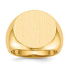 Gold Polished Circle Open Back Signet Ring — 14k Yellow Gold