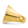 Gold Polished Circle Open Back Signet Ring — 14k Yellow Gold