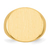 Gold Polished Circle Open Back Signet Ring — 14k Yellow Gold