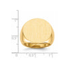 Gold Polished Circle Open Back Signet Ring — 14k Yellow Gold