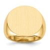 Gold Polished Circle Open Back Signet Ring — 14k Yellow Gold