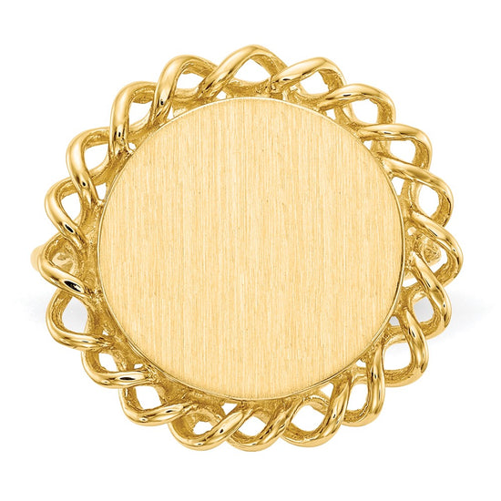 Polished Gold Fancy Signet Rings